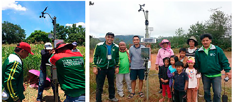 写真２　フィリピンでの現地農家と大学スタッフによるFMS協働設置作業