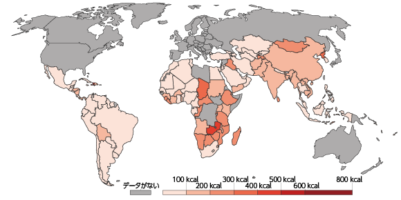 図２　食料不足の深刻度（2011）
