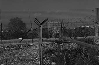 写真２　オリーブ畑に通うための農業用ゲート（サルフィート、筆者撮影）