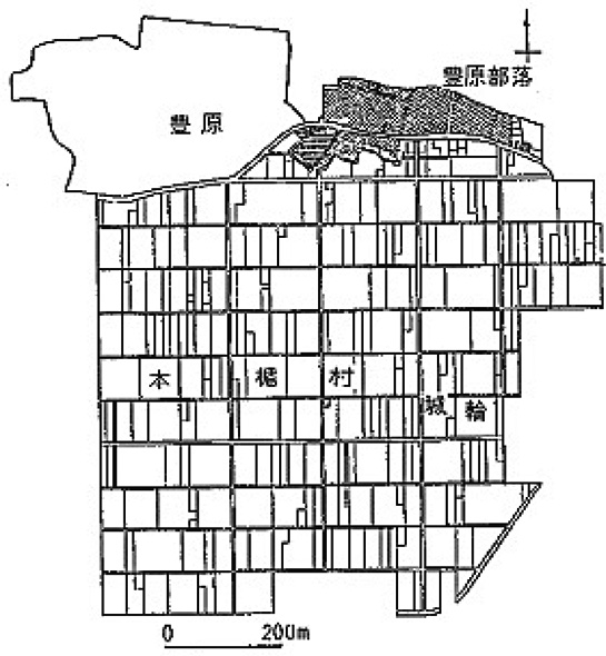 図10　山形県飽海郡本楯村の耕地図
