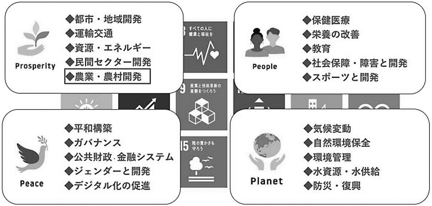 図１　SDGsを踏まえた20のJICAグローバル・アジェンダ